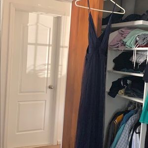 Navy blue long dress